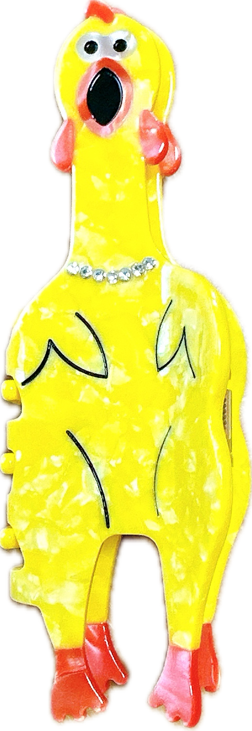 ヘアクリップ 叫ぶトリ