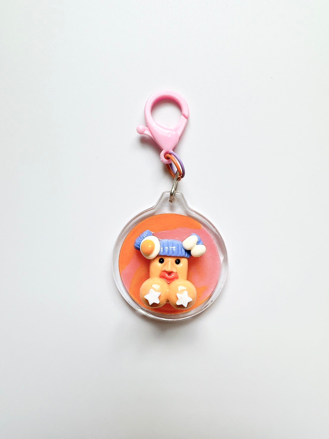 【無個性‐mukosei-】ボンボンナニエルちゃんキーホルダー たまごと目玉焼き