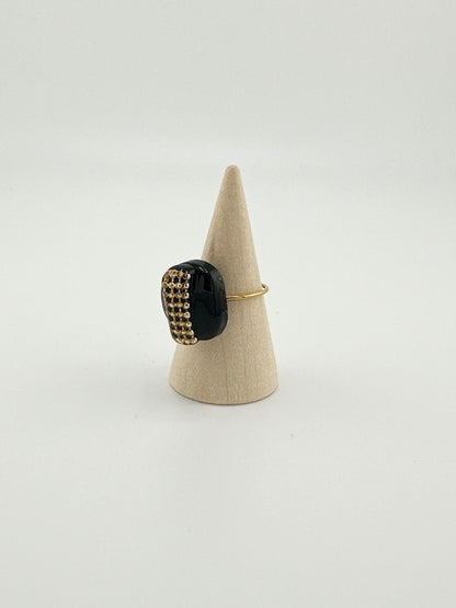 【hauoli(ハウオリ)】リング　ブラックまる