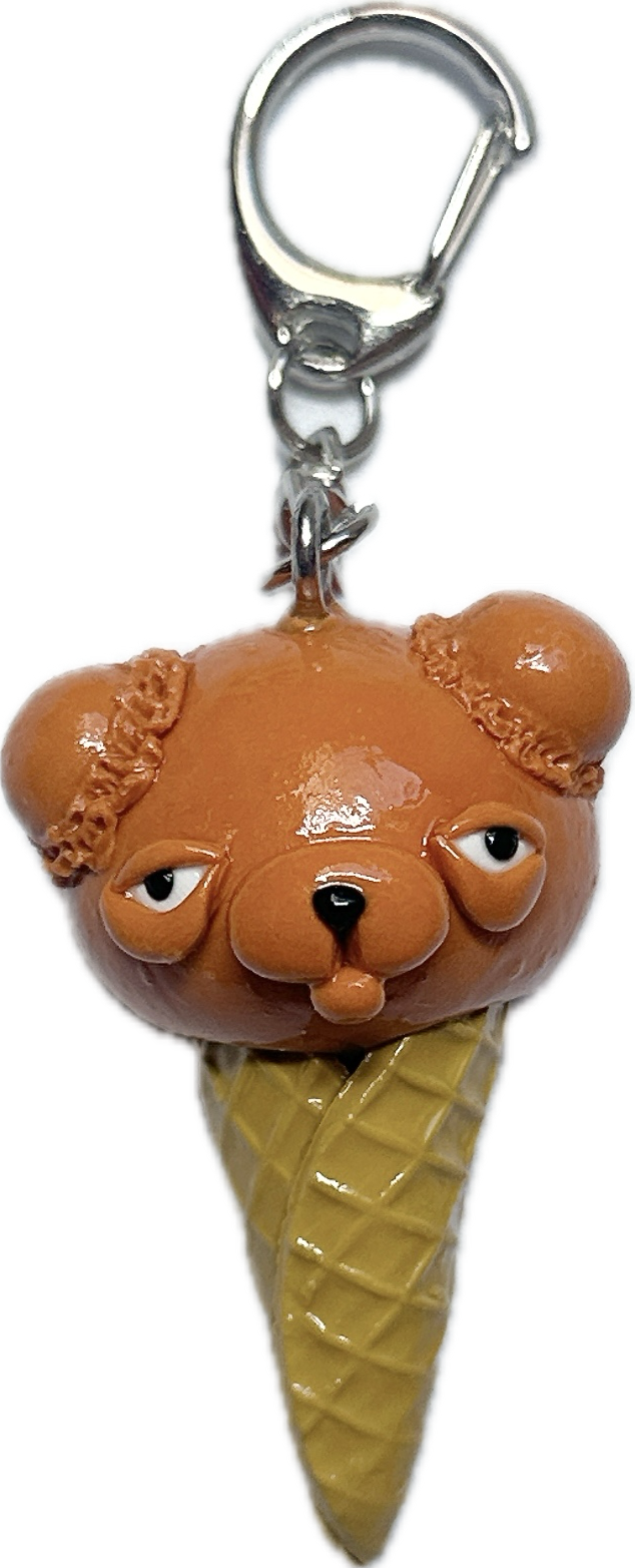 【無個性‐mukosei-】目の下のクマさんアイスキーホルダー