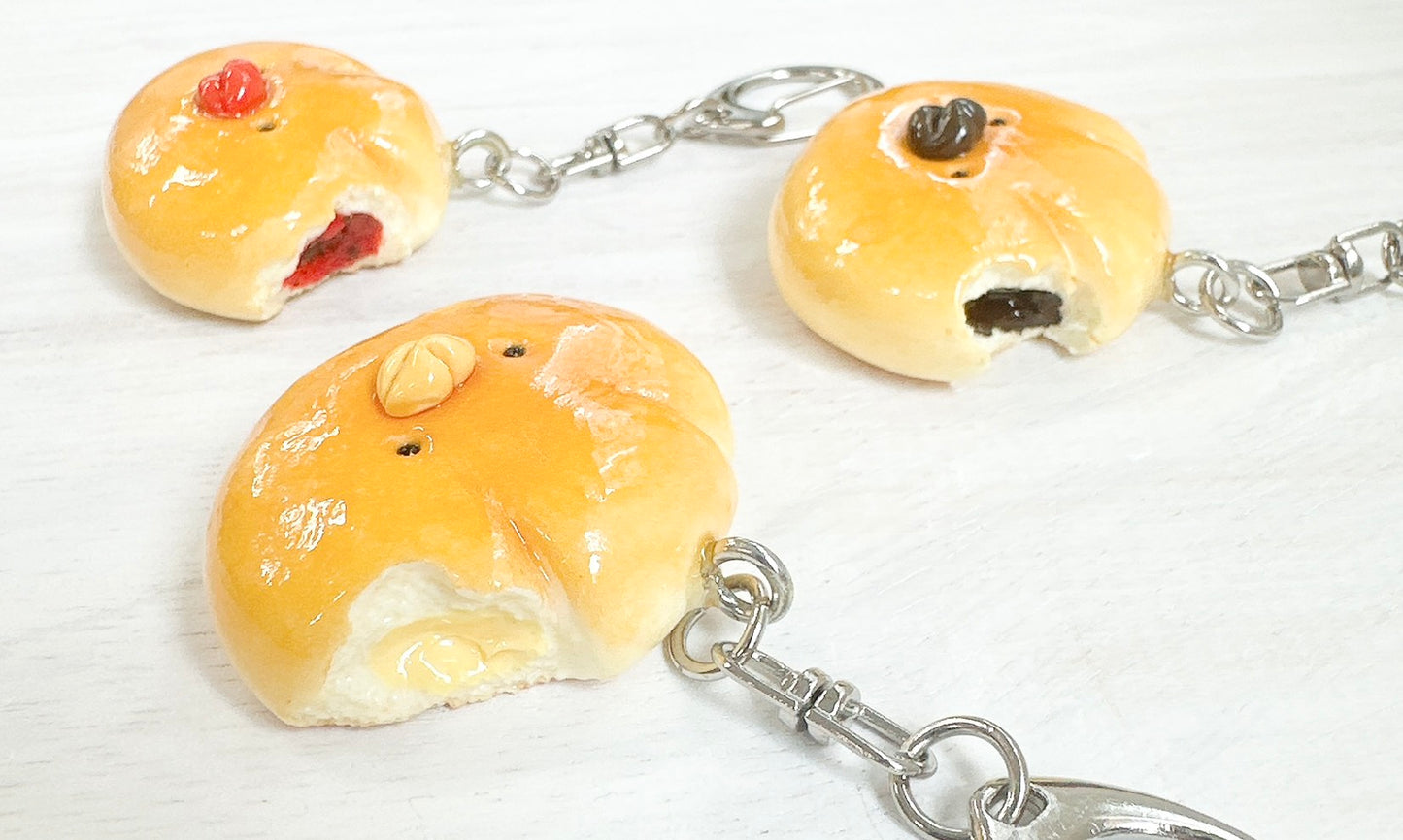 【無個性‐mukosei-】クリームパンキーホルダー