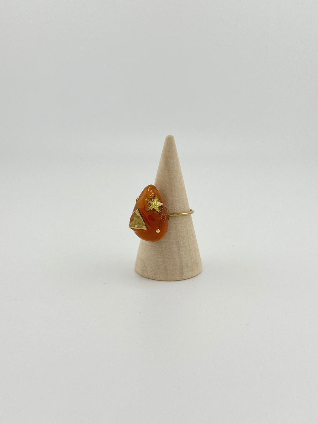 【hauoli(ハウオリ)】リング　ゴールド星×雫