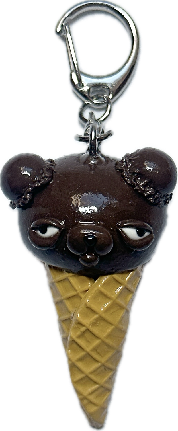 【無個性‐mukosei-】目の下のクマさんアイスキーホルダー