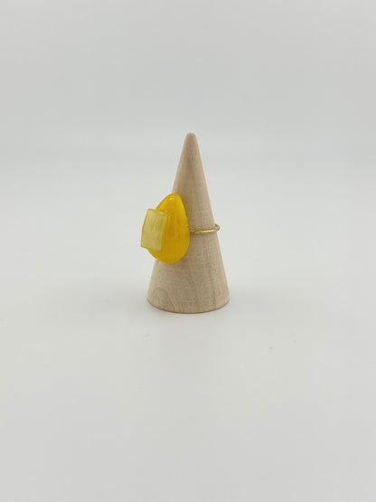 【hauoli(ハウオリ)】リング　イエロー雫