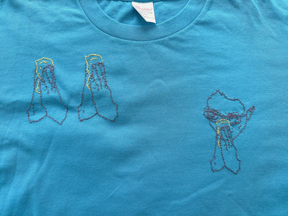【Hermit Project】Tシャツ　ブルーL