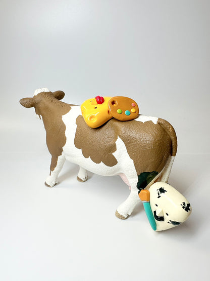 【schleich×無個性‐mukosei-】シンメンタール牛とチーッスくん