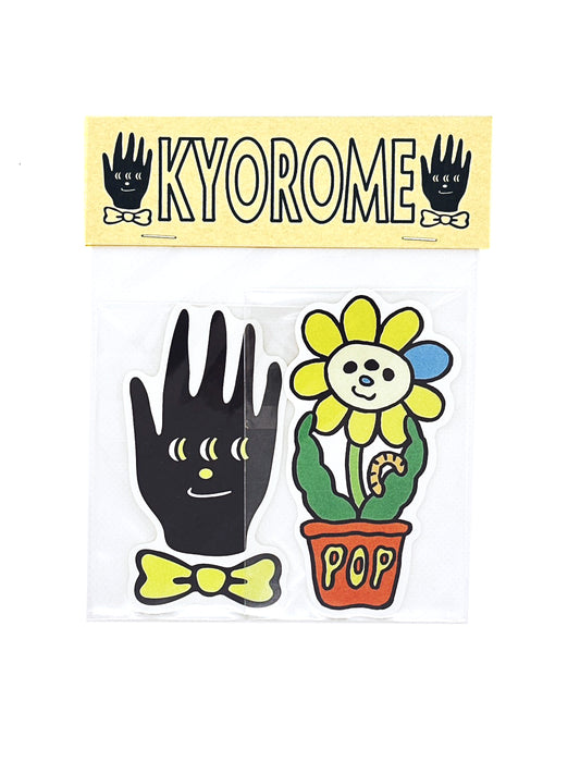 【Kyorome】ステッカーセット(ハンドとフラワー)
