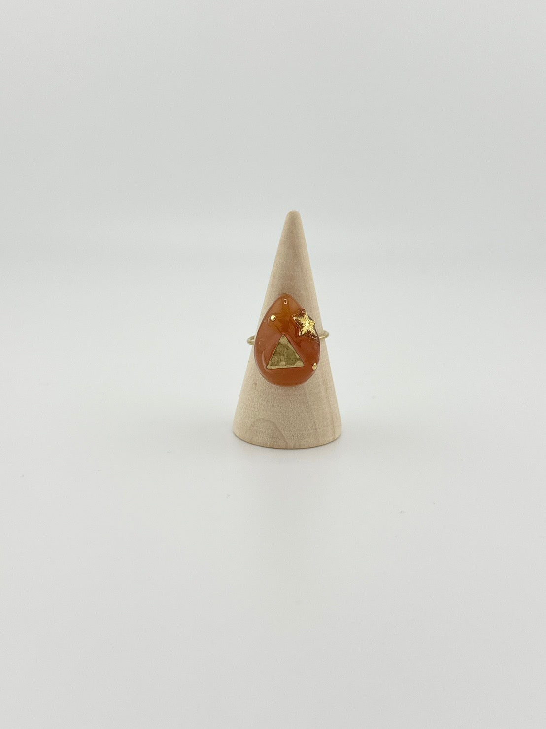 【hauoli(ハウオリ)】リング　ゴールド星×雫