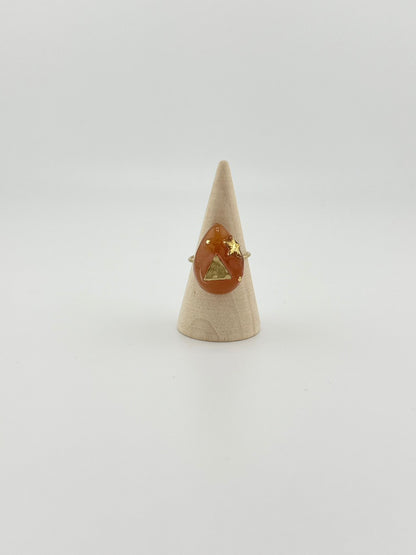 【hauoli(ハウオリ)】リング　ゴールド星×雫