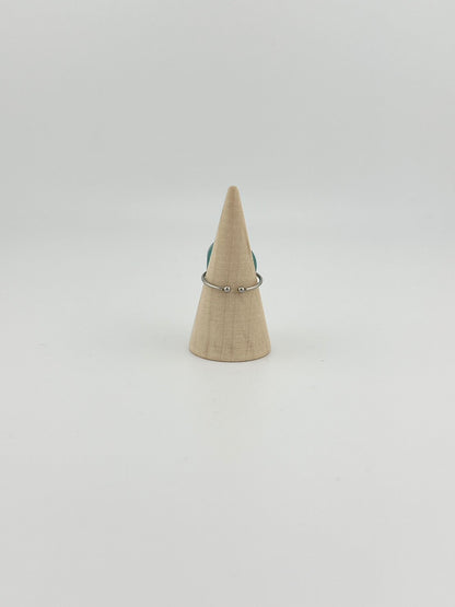 【hauoli(ハウオリ)】リング エメラルドグリーンまる