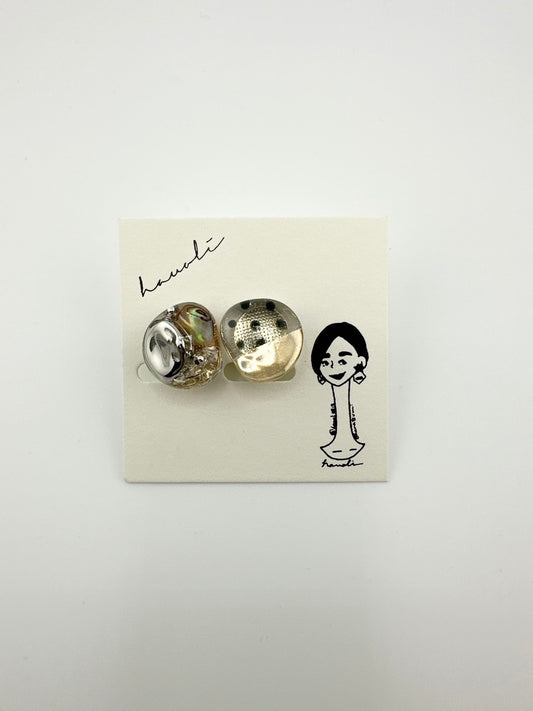 【hauoli(ハウオリ)】イヤリング　シルバードット